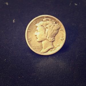 Vintage mercury dime pin, tie tac